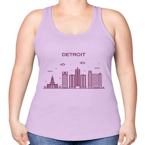 DetroitMI 663# - cities -Racerback Tank