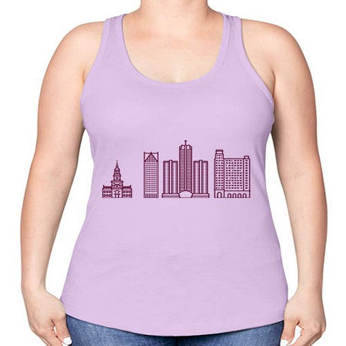 DetroitMI 664# - cities -Racerback Tank