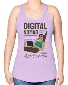 Digital Nomad Digital Creation 22# - internet -Racerback Tank