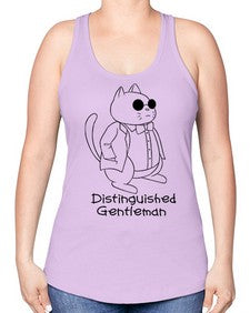 Distinguished Gentleman - cats -Racerback Tank