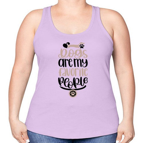 Dogs Are My Favorite People Style 23# - dogs -Racerback Tank