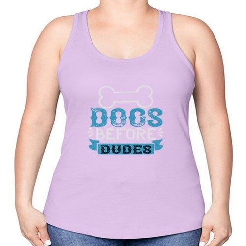 Dogs Before Dudes Style 215# - dogs -Racerback Tank