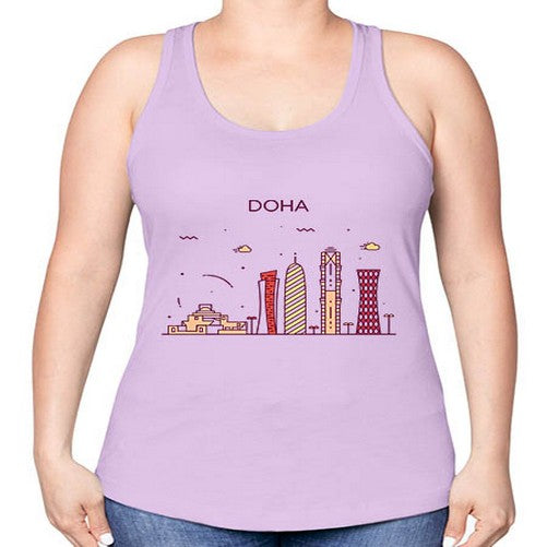 Doha 673# - cities -Racerback Tank