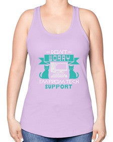 Dont worry im from tech support 50# - computer -Racerback Tank