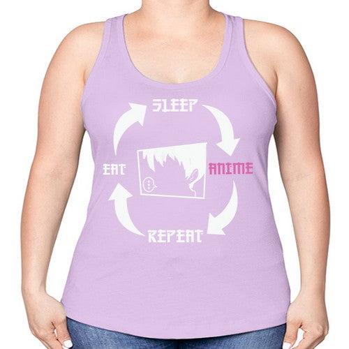 Eat Sleep Anime Repeat Anime Anime 226# - anime -Racerback Tank