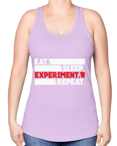 EatSleepExperimentRepeatScientistSkinite Scientist Skinite 274# - general science -Racerback Tank