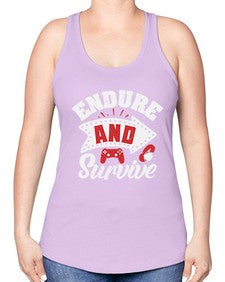 Endure and survive 9# - video games -Racerback Tank