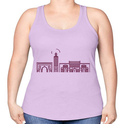 Fez 719# - cities -Racerback Tank
