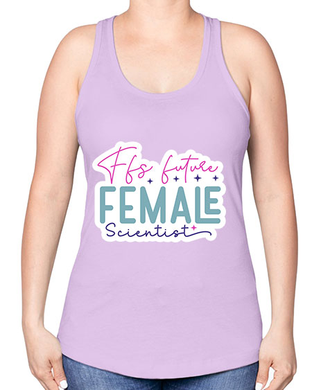 Ffs future female scientist 271# - general science -Racerback Tank