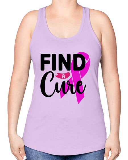 Find a Cure 26# - breast cancer -Racerback Tank