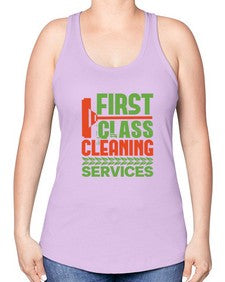 First class cleaning service Style 160# - cleaner -Racerback Tank