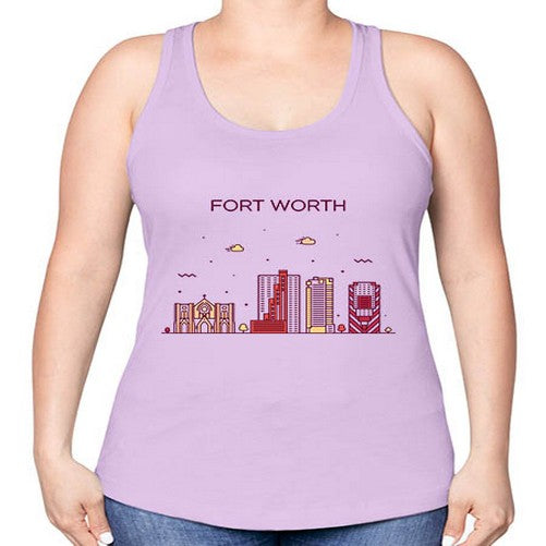 FortWorth 740# - cities -Racerback Tank