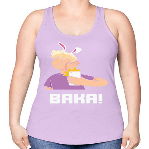 Funny Anime Baka Rabbit Slap Anime 228# - anime -Racerback Tank