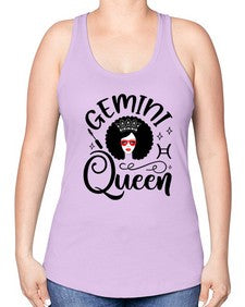 Gemini queen 233# - gemini -Racerback Tank