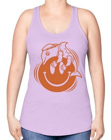 Give smile get hugs 131# - cartoon general -Racerback Tank