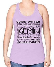 Gmini 567# - gemini -Racerback Tank