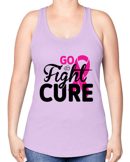 Go Fight Cure 23# - breast cancer -Racerback Tank
