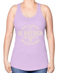 Going to hospital is like going to an alien planet 2# - ufo -Racerback Tank