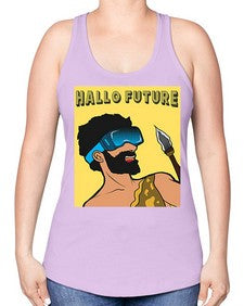 Hallo Future 497# - art pop art -Racerback Tank