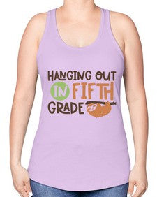 Hanging Out in Fifth 232# - fifth grade -Racerback Tank