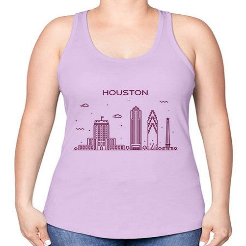 Houston 908# - cities -Racerback Tank