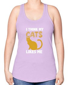 I Think My Cats - cats -Racerback Tank