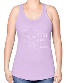 I Will Do it Later - cats -Racerback Tank
