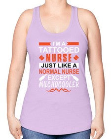 I am tattooed nurse Style 864# - nurse -Racerback Tank