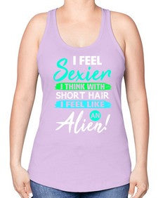 I feel sexier with short hair 12# - ufo -Racerback Tank