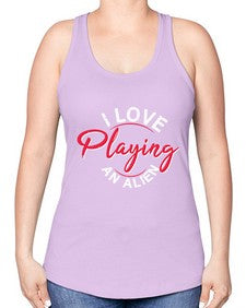 I love playing and alien 19# - ufo -Racerback Tank