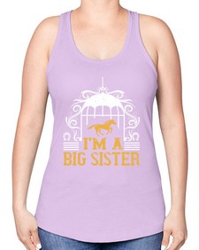 Im a big sister Style 38# - horse -Racerback Tank