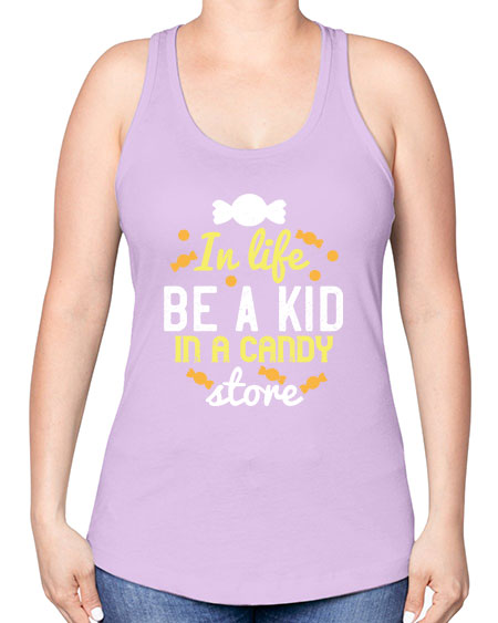 In life be a kid in a candy store Style 122# - kids -Racerback Tank
