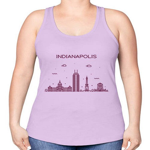 Indianapolis 947# - cities -Racerback Tank