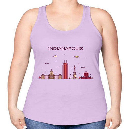 Indianapolis 949# - cities -Racerback Tank