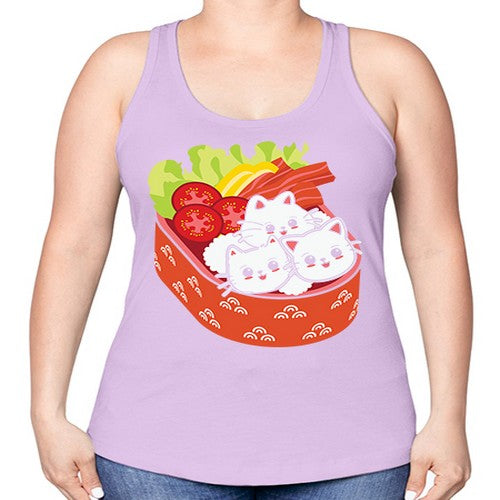 Kawaii Cat Boxed Lunch Anime Anime 266# - anime -Racerback Tank