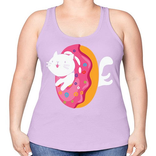 Kawaii Cat Donut Anime Lover Anime 267# - anime -Racerback Tank