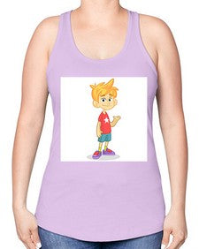 Kid 148# - cartoon general -Racerback Tank