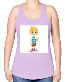 Kid 151# - cartoon general -Racerback Tank