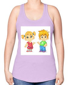 Kid 157# - cartoon general -Racerback Tank