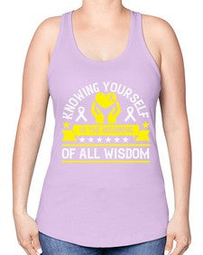 Knowing yourself is the beginning of all wisdom Style 38# - Self awareness -Racerback Tank