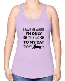 Leave Me Alone Style 62# - cats -Racerback Tank