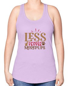 Less People More Pups Style 18# - cats -Racerback Tank