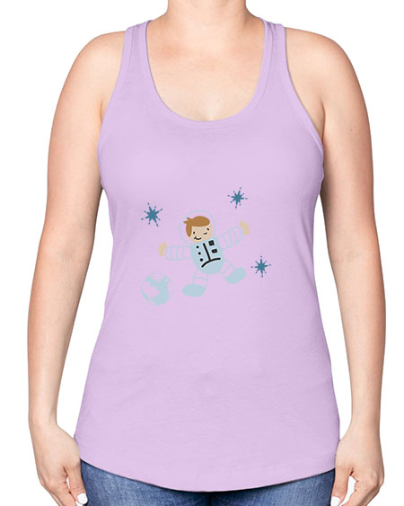 Littlespaceman 16# - space -Racerback Tank