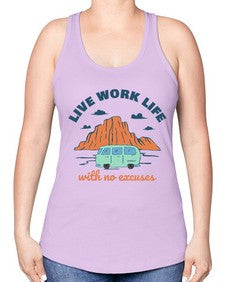 Live Work Life 6# - internet -Racerback Tank
