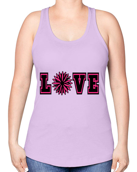 Love 694# - cheer -Racerback Tank