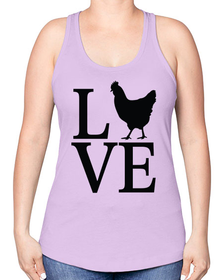 Love - chicken -Racerback Tank
