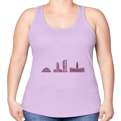 Manchester 1227# - cities -Racerback Tank
