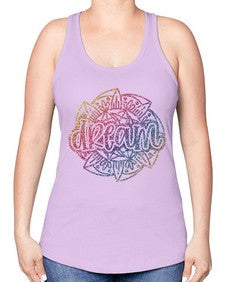 Mandala Dream Rainbow Glitter 760# - mandala -Racerback Tank