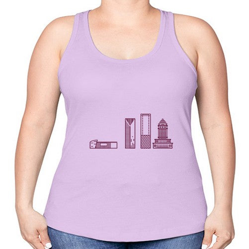 Miami 1283# - cities -Racerback Tank