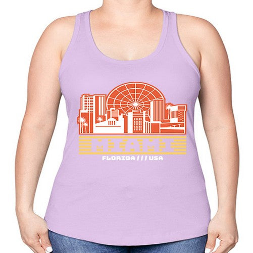 Miami 1284# - cities -Racerback Tank